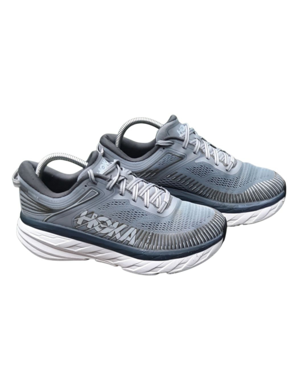 Hoka One One 1110518 BONDI 7 Gray Running Shoes Mens size 7.5/ Womens Size 9 - Picture 2 of 5